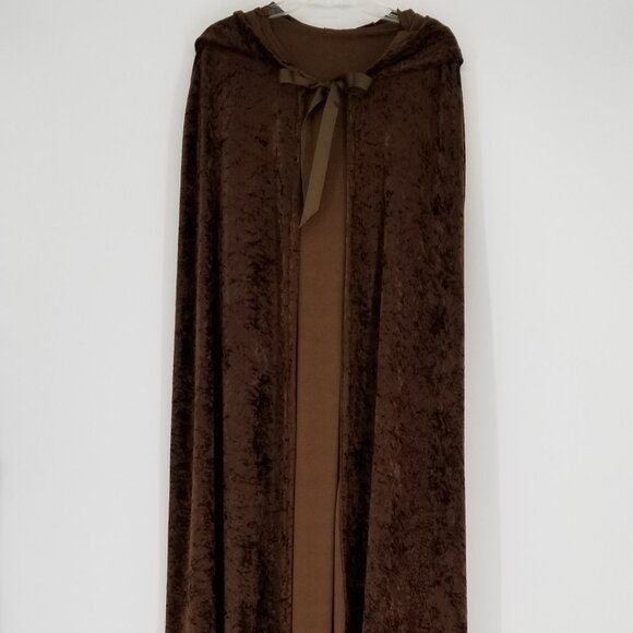 Hand Crafted Jackets & Blazers - Crushed Velvet Full Length Cloak with Hood - Fantasy, Fairycore, Whimsigoth, etc